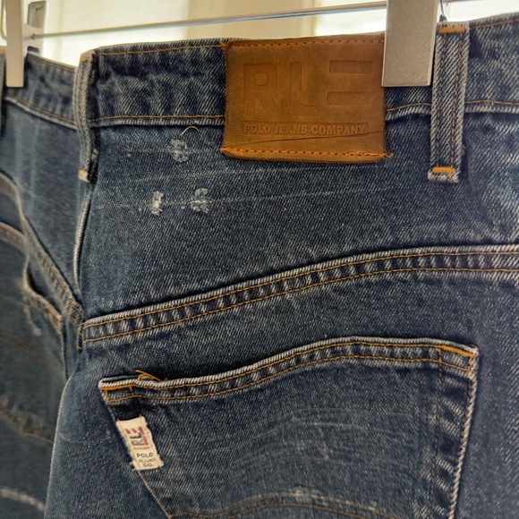 Blue Distressed Men's Jeans - Picture 4 of 5